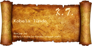 Kobela Tünde névjegykártya