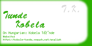 tunde kobela business card